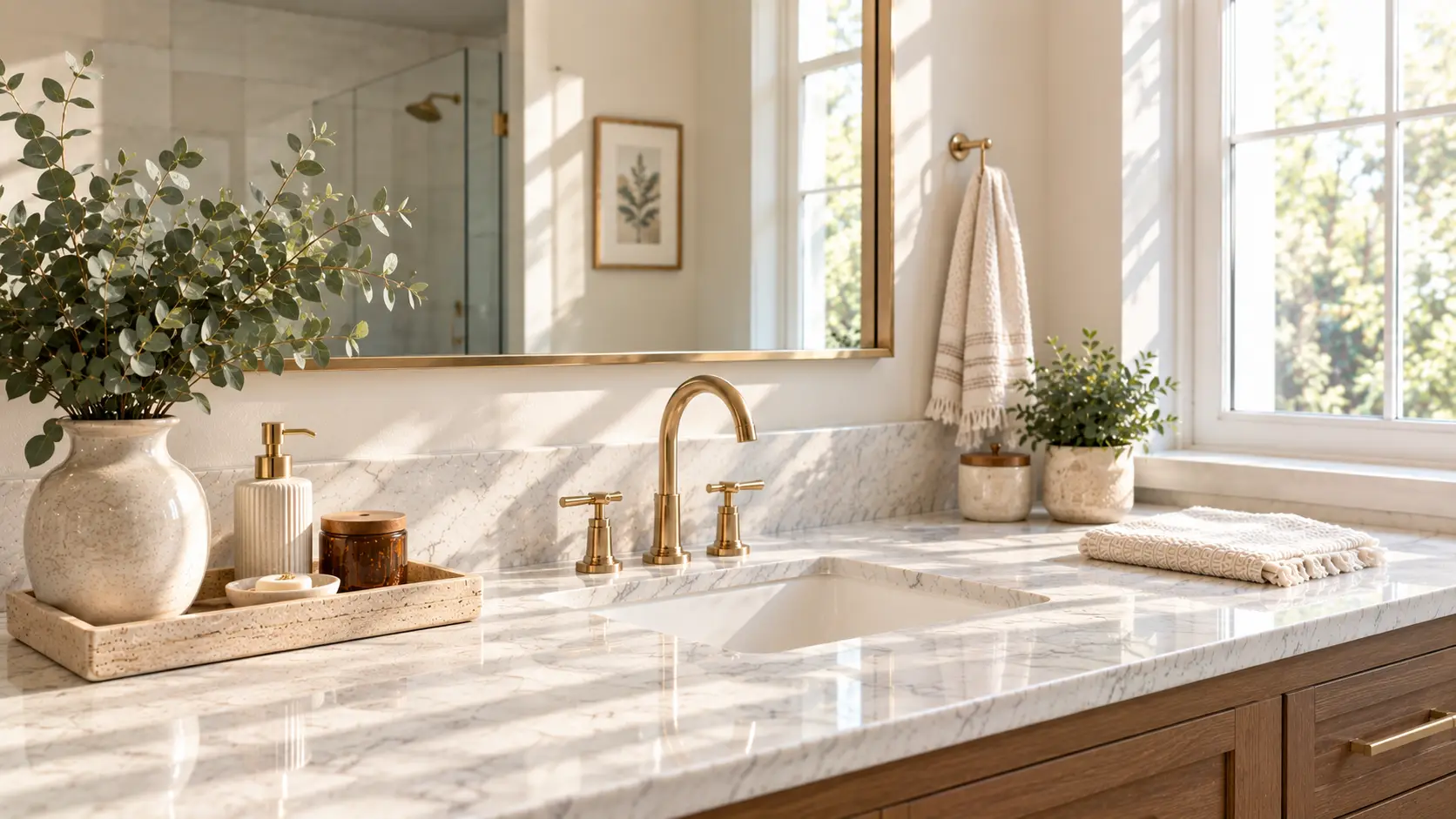 Bathroom counter decor ideas for a stylish modern bathroom